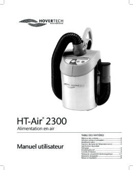 French HT‑Air 2300 Manual and Label