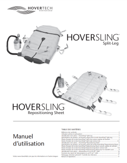 French Canadian HoverSling Repositioning Sheet Manual