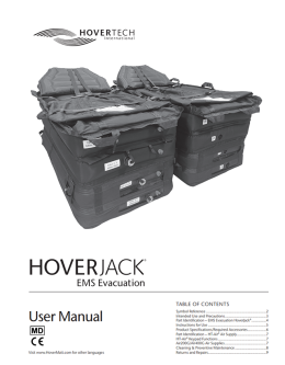 English EMS Evacuation HoverJack Manual